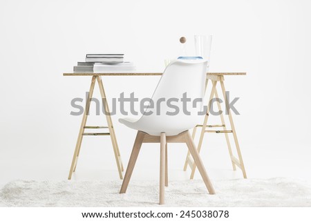 Similar – Image, Stock Photo Single stacking chair