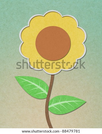 Sunflower recycled paper craft