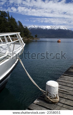Cruise Launch Berth on the Nahuel-Huapi Lake in Patagonia