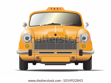 Yellow Ambassador Cab Taxi