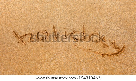 Holiday inscription on the sand