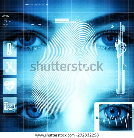 Modern health interface with eyes