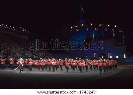 Band of the Scots Guards on parade at Edinburh Military Tattoo