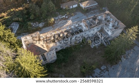 Similar – Image, Stock Photo ruined school in an abandoned infected city of Chernobyl