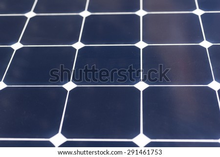 Abstract image of blue solar panels detail, to produce electricity from the sun