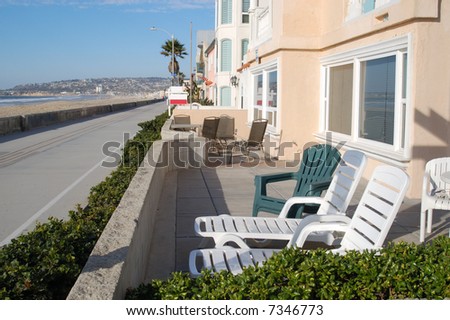 Beach-front vacation property; Mission Beach; San Diego, California