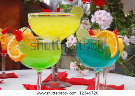 Colorful drinks; Old Town; San Diego, California