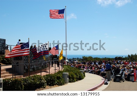 Memorial Day service; Mount Soledad Memorial; San Diego, California