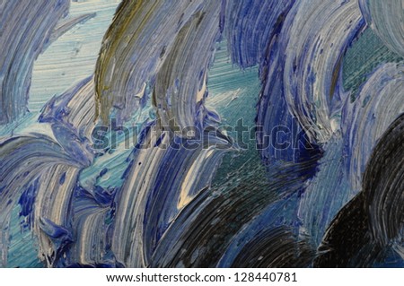 Macro of oil painting colors drawings and background