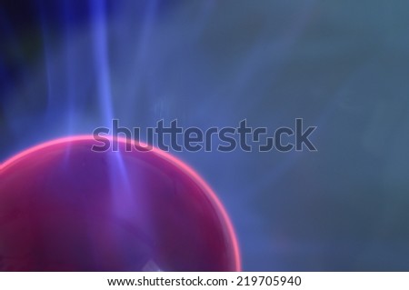 Close up of Plasma ball and energy rays