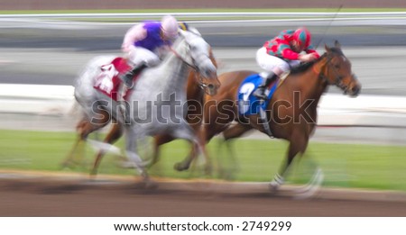 Racing Horses -- Motion Blur