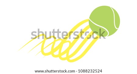 Flying tennis ball logo