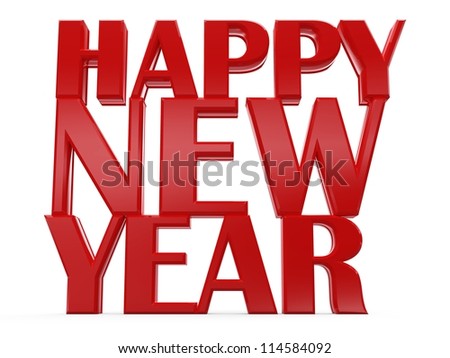 3d Happy New Year Text.. Stock Photo 114584092 : Shutterstock