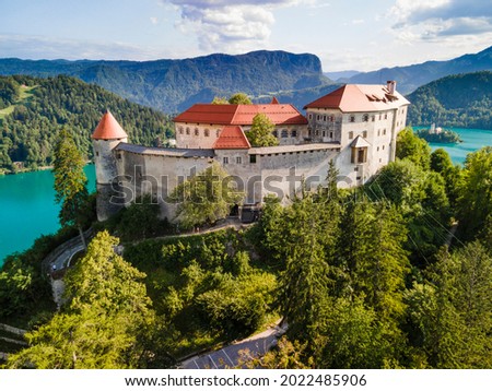 Similar – Foto Bild Mittelalterliche Burg am Bleder See in Slowenien im Herbst.