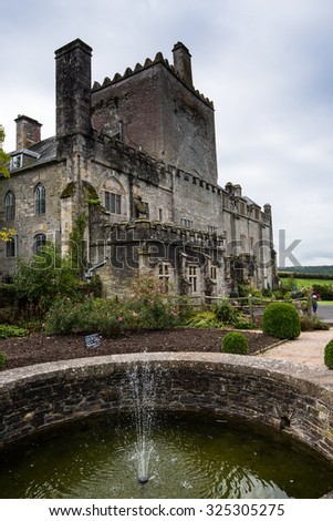 Buckland Monachorum, United Kingdom - October 8, 2015: Buckland Abbey, Garden and Estate, a National Trust property in Devon and former home to Sir Francis Drake and Cistercian monks.