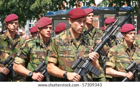 THE HAGUE, HOLLAND - JUNE 26: Veterans of UN Peace Missions in the annual parade on Veterans Day on June 26, 2010 in The Hague, Holland.