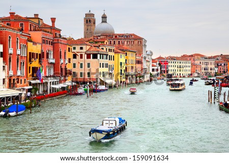 Grand Canal in Venice near train station, Italy