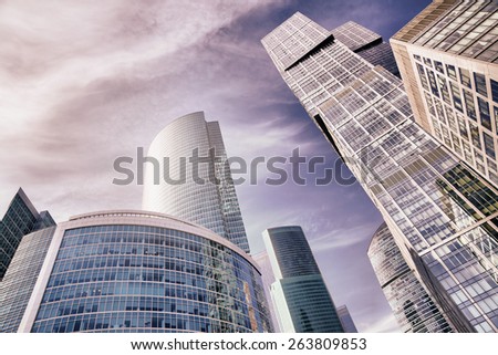 Skyscrapers of Moscow city, Russia