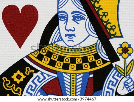 Hearts queen portrait close-up
