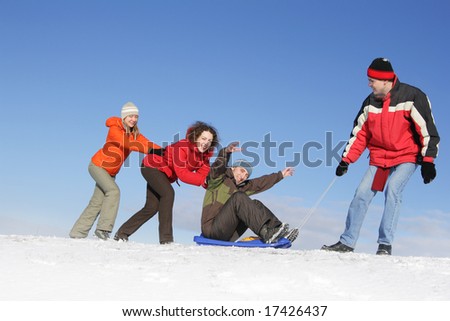 Friends to drive in sled in winter