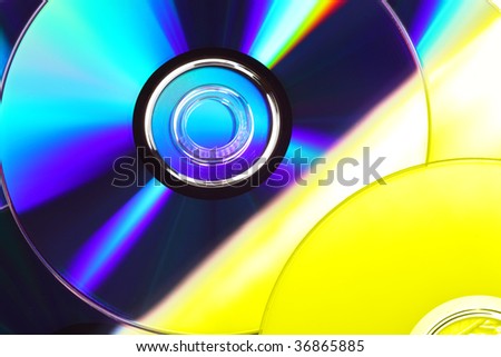 Colorful DVD close-up, may be used as background