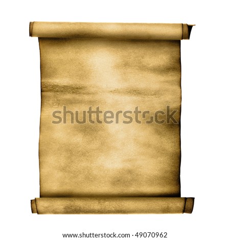 Ancient Scroll Isolated Over A White Background Stock Photo 49070962 ...