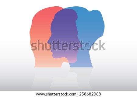 Differences And Similarities Between Man And Woman Concept Stock Vector ...