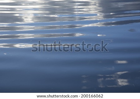 Water reflections. Cloud reflected in water surface for background texture.