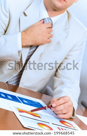 image of businessman without face straightens tie yourself