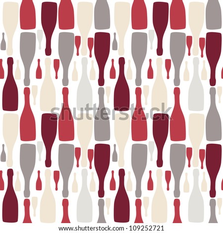 Raster version background with bottles. Good for restaurant or bar menu design
