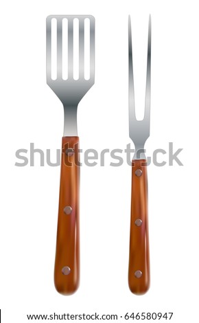 BBQ and Grill Tools. Vector Illustration EPS10