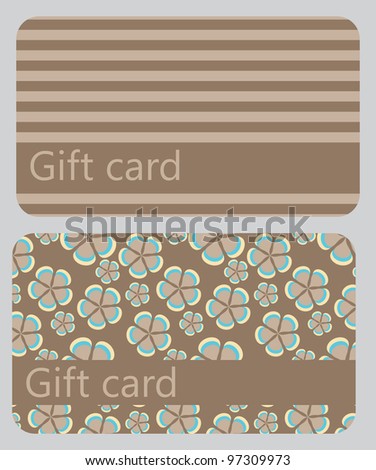 Abstract beautiful set of gift card design. Raster version.