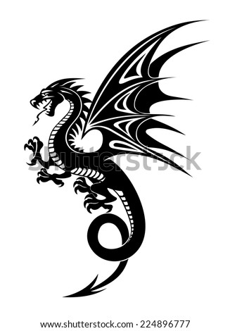 Black And White Dragon Tattoos Clipart | Free download on ClipArtMag