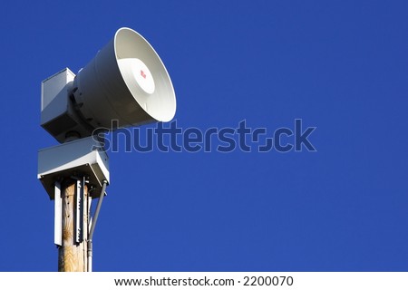 Severe weather and tornado warning siren
