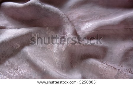 antique Chinese lavender silk with a floral motif