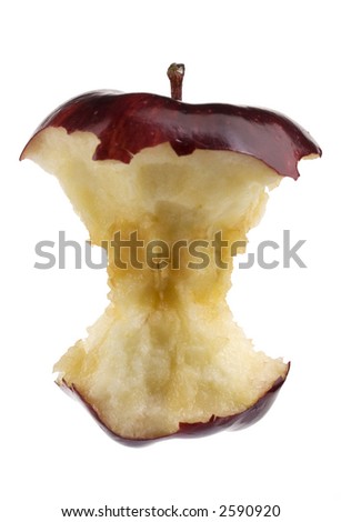 Closeup Image Of Eaten Apple Core. Stock Photo 2590920 : Shutterstock