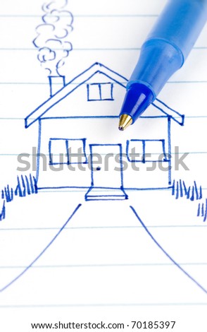 Sketch of a Home with Pen.
