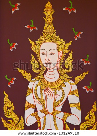Thai traditional painting,Native Thai style and this is Traditional and generic style in Thailand . no any trademark or restrict matter in this photo