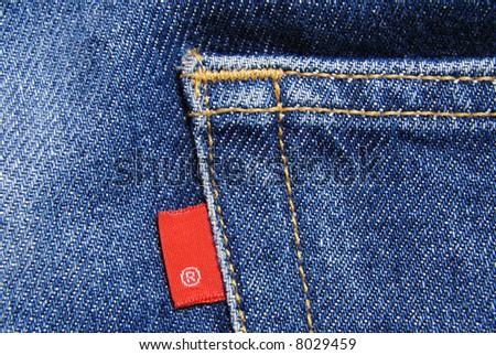Jeans denim cotton material with details accessories