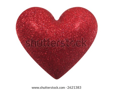 Glittering Valentine heart (+ clipping path)