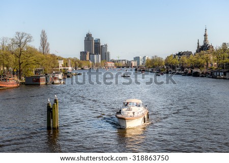 18.04.15 -  Netherlands - Amsterdam - editorial - Amsterdam boat