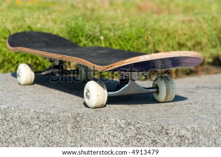 Skate Board With Green Lawn At Background Stock Photo 4913479 ...