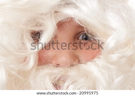 Jack Frost. Baby Santa Claus closeup.