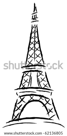 Eiffel Tower. Vector Illustration. - 62136805 : Shutterstock