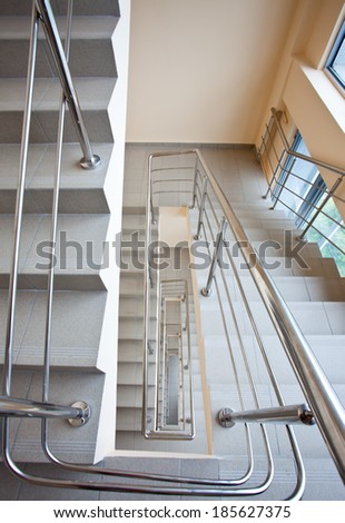 Modern fire escape in the new office center