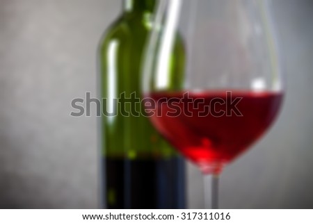 bad red wine still life in old style