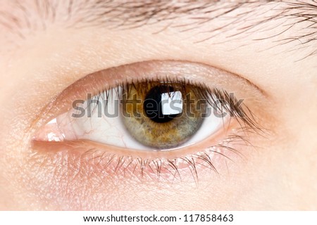 Close up of a mans eyes