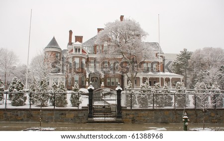 New York State Governors Mansion Taken During Snowstorm