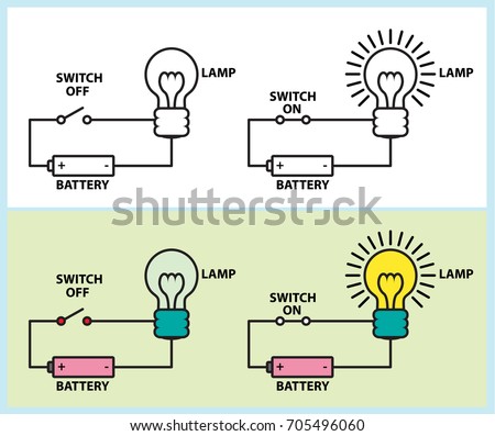 Electronic circuit of lighting lamp diagram