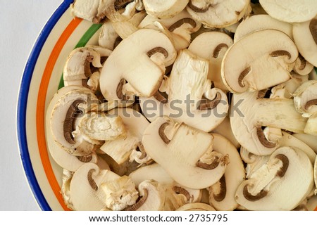 Mushrooms in a dish